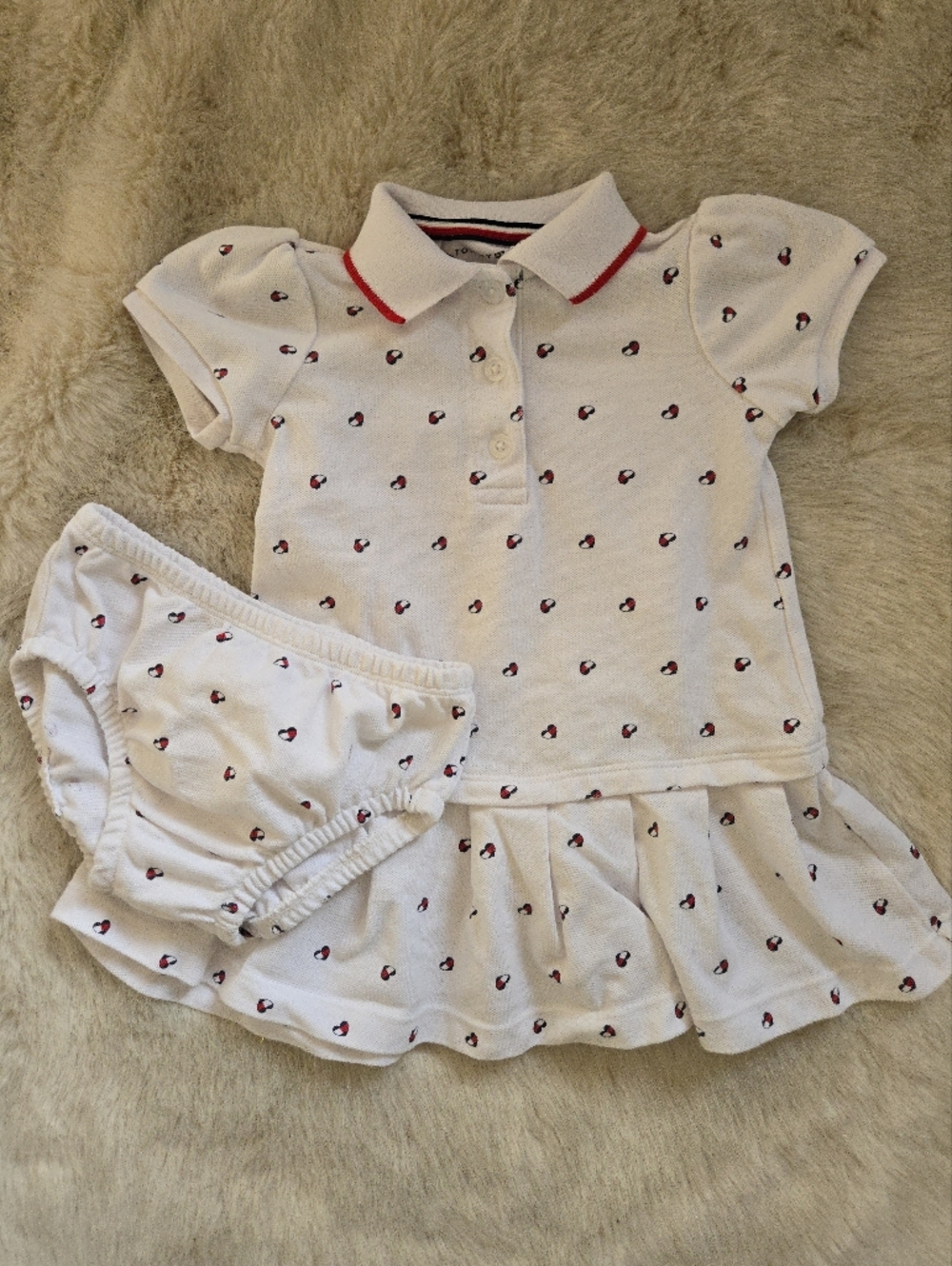 Tommy Hilfiger Baby Dress + Bloomers Set – 24M
